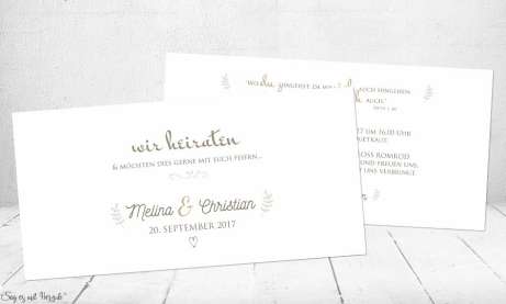 Einladungskarten Hochzeit edel