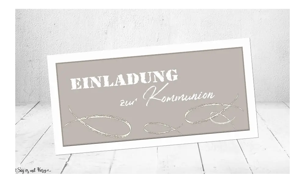 Einladungskarten Kommunion Fisch