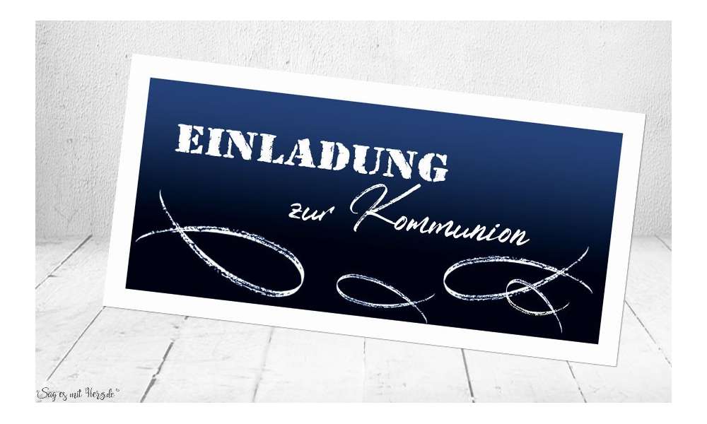 Einladungskarten Kommunion Fisch