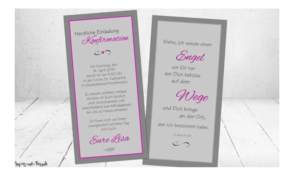 Einladungskarten Konfirmation