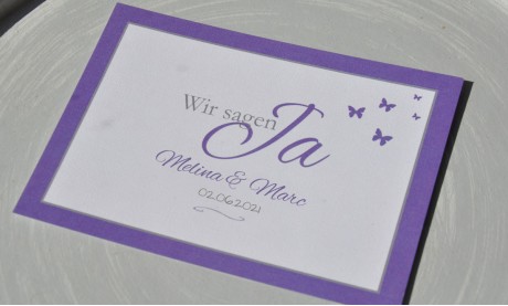 Save the date Einladungskarten Hochzeit flieder lila lavendel