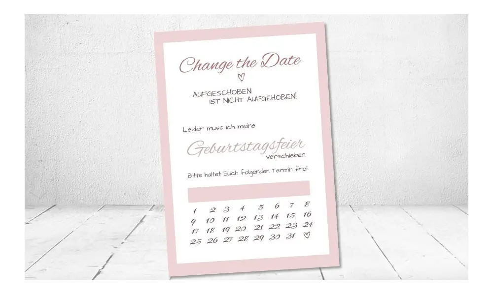 Change the Date Kraftpapier Postkarten zur Hochzeit