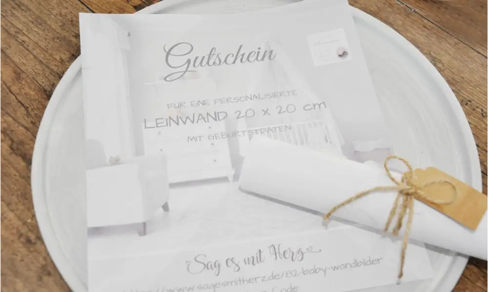 Geschenk zur Geburt Baby Geburtsdaten Bild