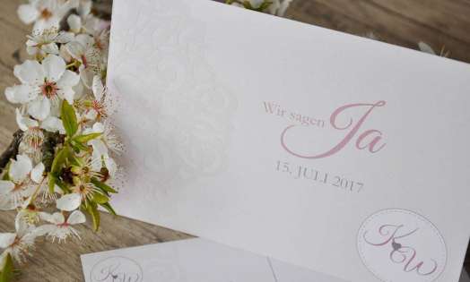 Save the date Karten Hochzeit Vintage rosa Spitze