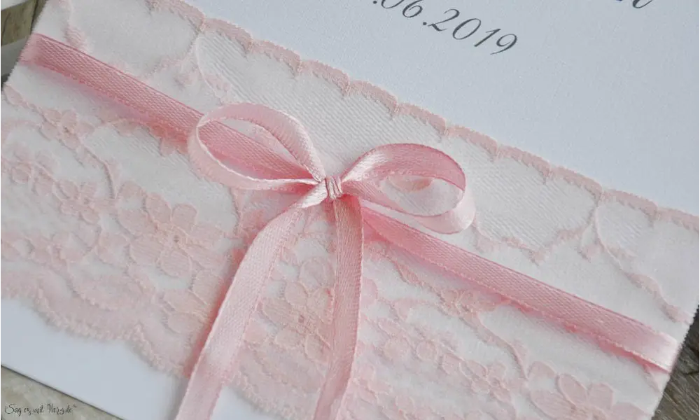 Einladungskarten Hochzeit Spitze rosa - inkl. gratis Gestaltung