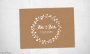 Einladungskarten Hochzeit Kraftpapier Vintage Blumen rustikal