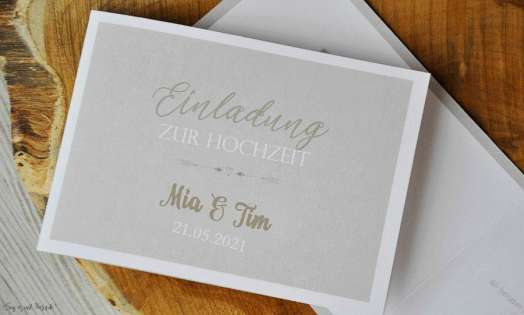 Einladungskarten Hochzeit Vintage edel