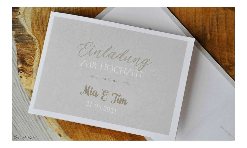 Einladungskarten Hochzeit Vintage edel