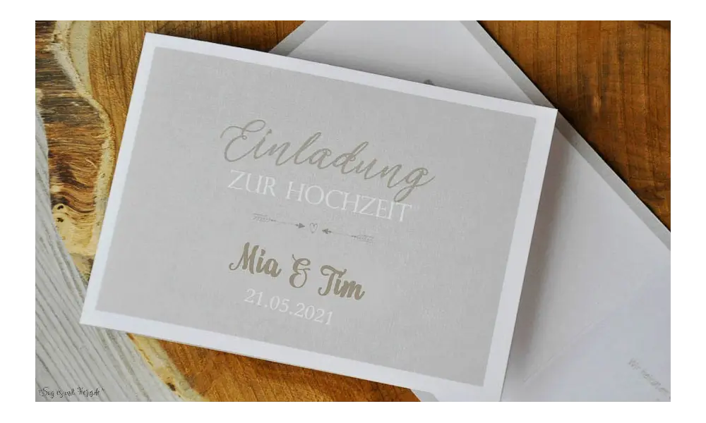 Einladungskarten Hochzeit Vintage edel