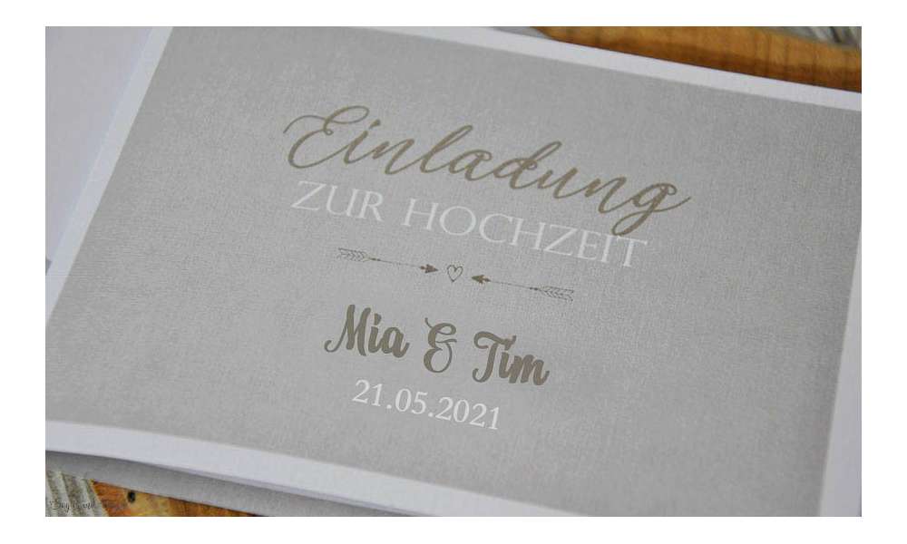 Einladungskarten Hochzeit Vintage edel