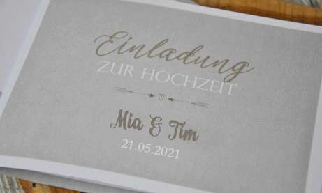 Einladungskarten Hochzeit Vintage edel