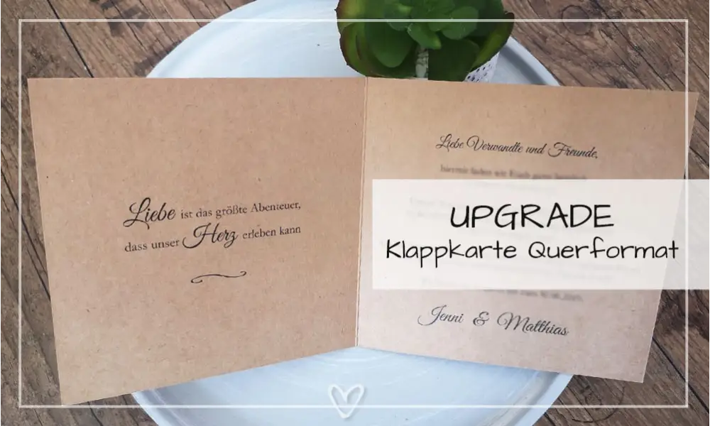 Upgrade Ihrer Hochzeitseinladung als Klappkarte