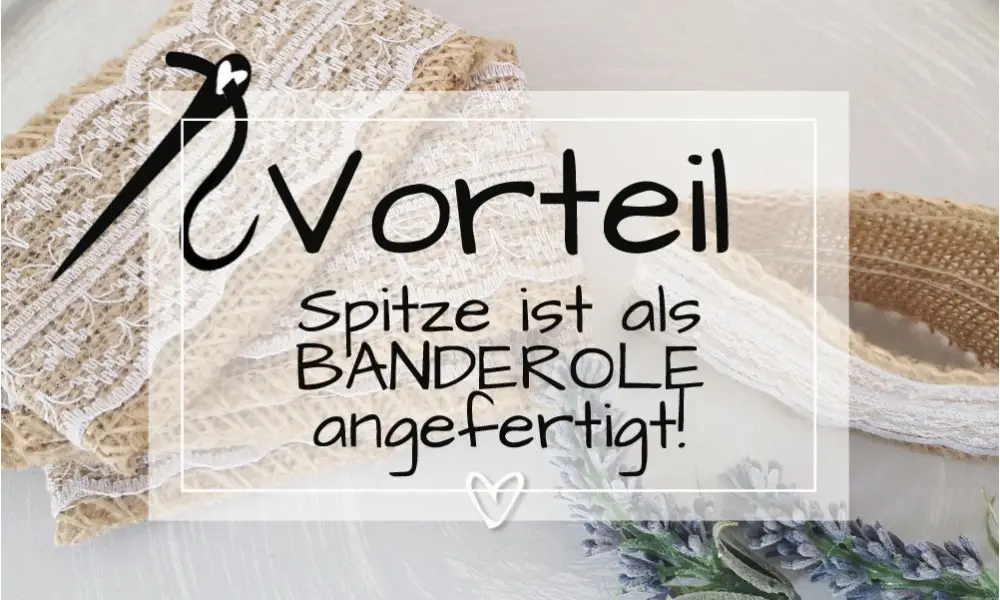 Einladungskarten Hochzeit Vintage Jutesack Spitze mit Lavendel