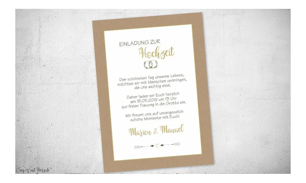 Einladungskarten Hochzeit Eukalyptus