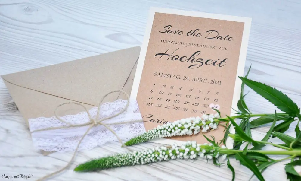 Save the Daten Karten Vintage Spitze