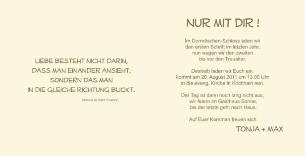 Einladungskarten Hochzeit Hochzeitseinladung Text
