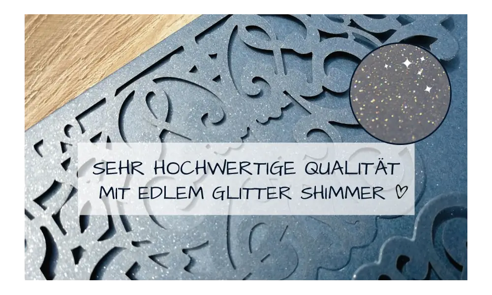 Einladungskarten Hochzeit Lasercut Spitze blau rosa Baum Vintage