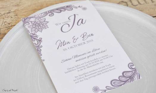 Lasercut Hochzeitskarten gestalten lassen, edle Vintage Spitze