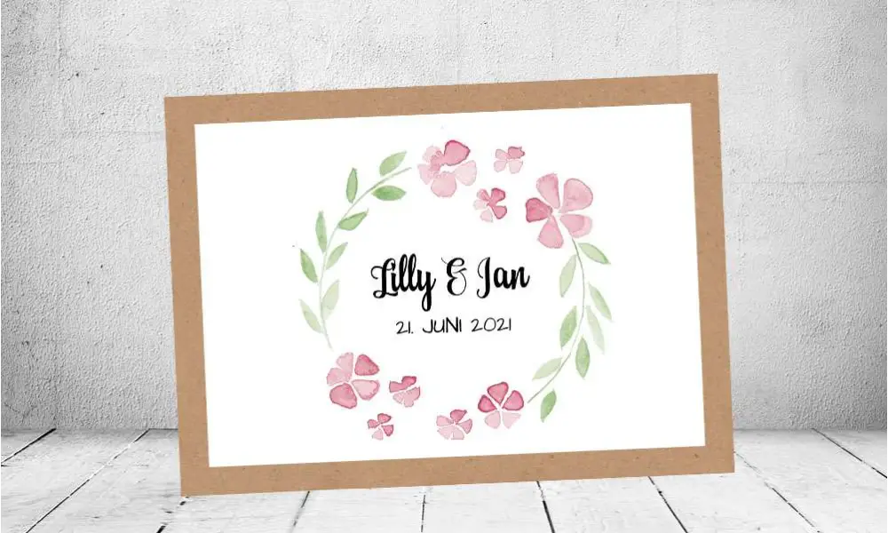Hochzeitseinladung aquarell Blumen