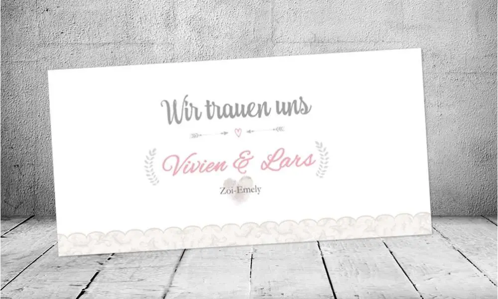 Einladungskarten Hochzeit Vintage