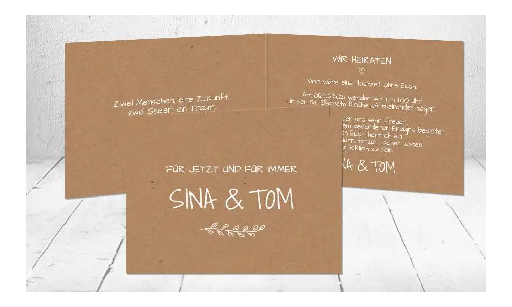 Hochzeitseinladung individuell gestalten