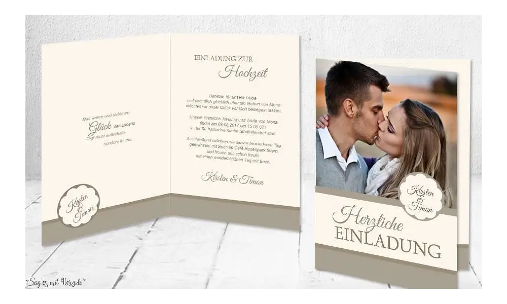 Einladungskarten Goldhochzeit, Silberne Hochzeit mit Foto