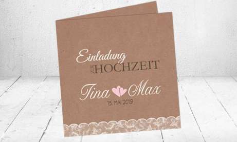 Einladung Hochzeit Spitze