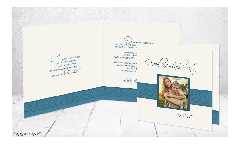 Einladungskarten Hochzeit Foto