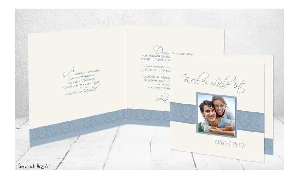 Einladungskarten Hochzeit Foto