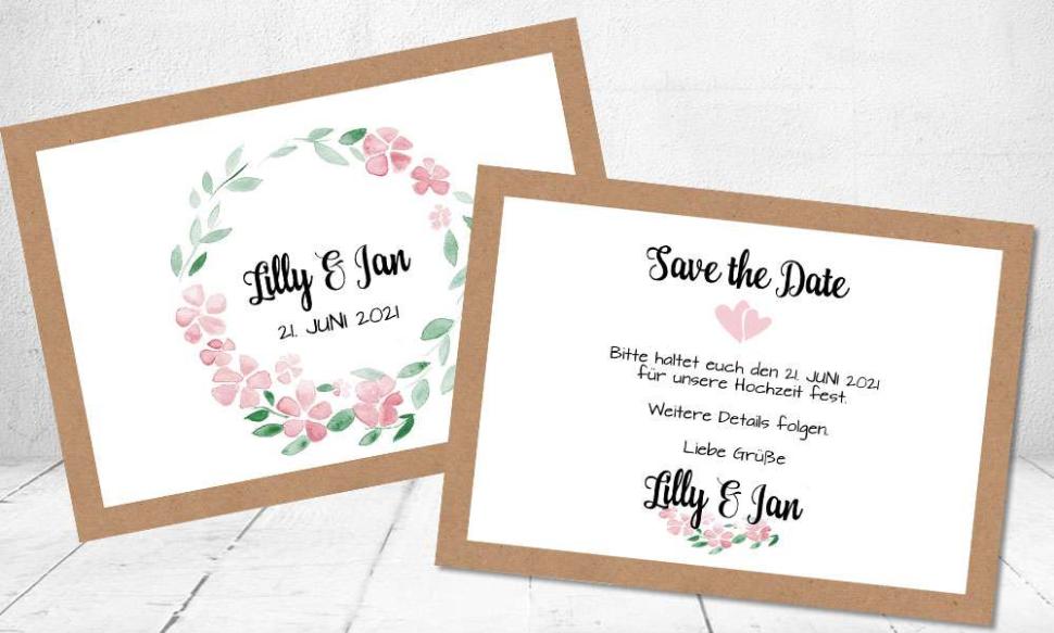 Save the Date Karten Hochzeit