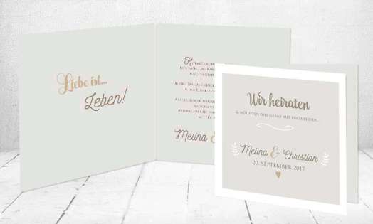 Einladungskarten Hochzeit Klappkarten