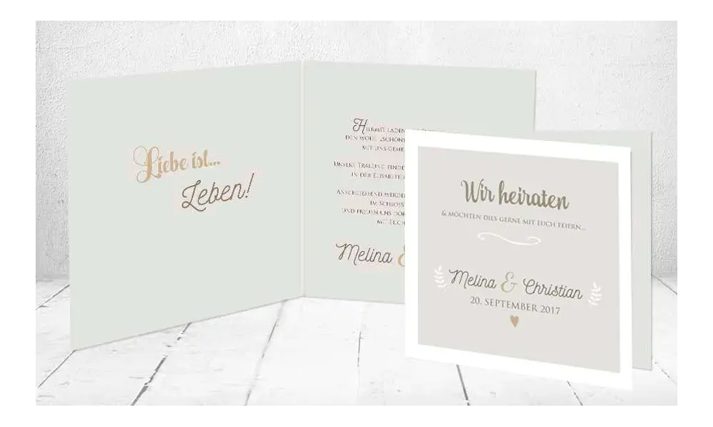 Einladungskarten Hochzeit Klappkarten