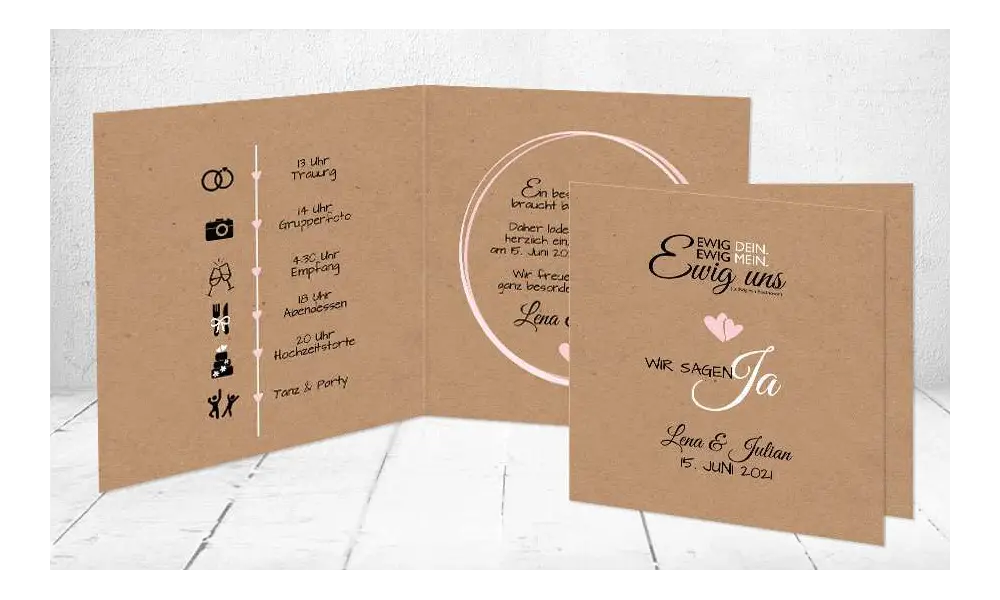 Einladungskarten Hochzeit Vintage