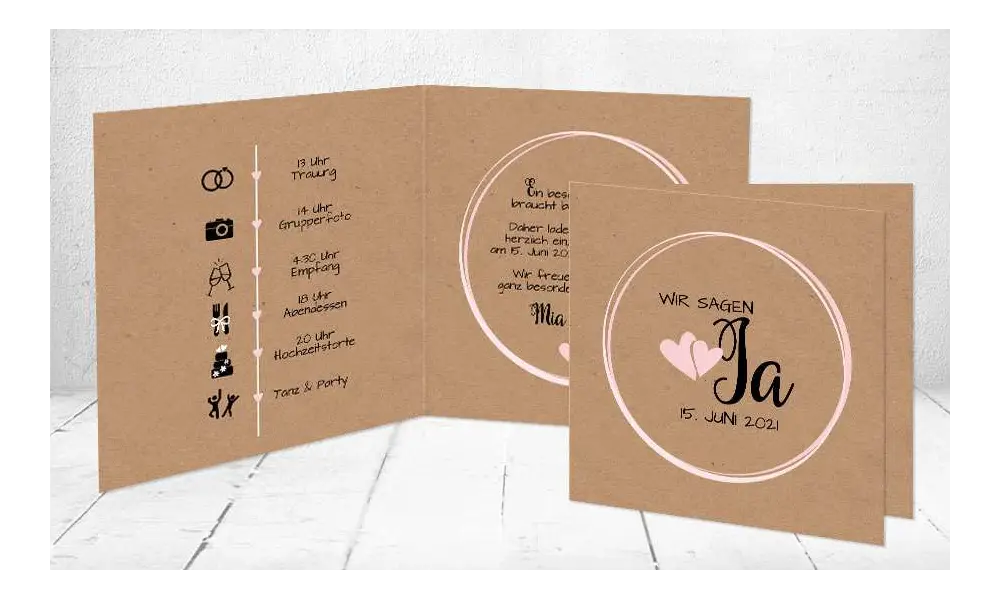 Hochzeitseinladung ja