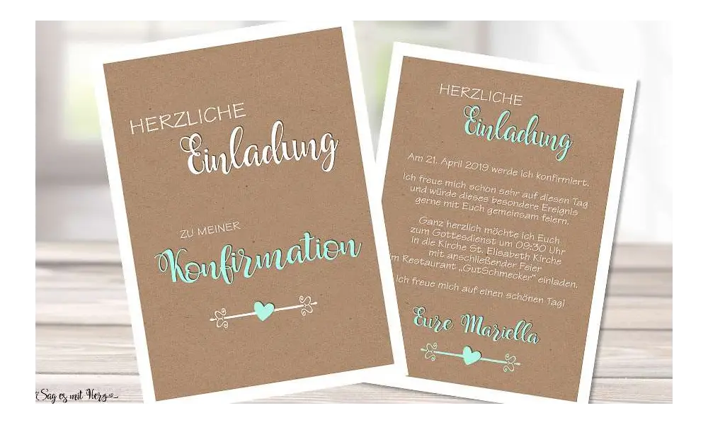 Einladungskarten Kommunion Postkarte