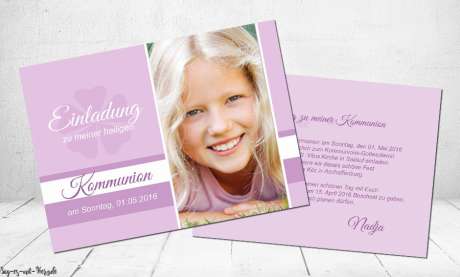 Einladungskarten Kommunion Mädchen