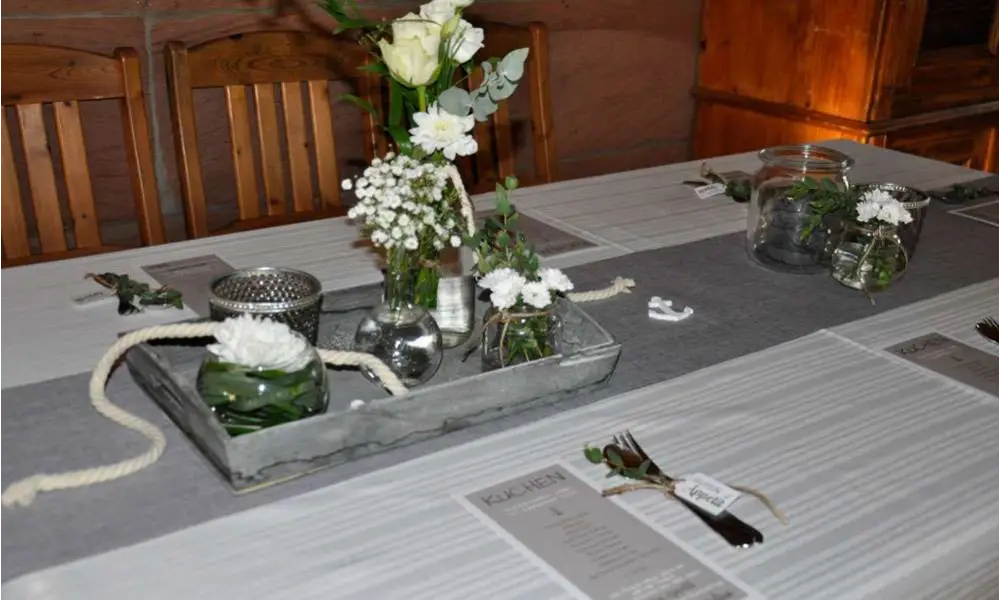 Menükarten Konfirmation Anker grau taupe  modern