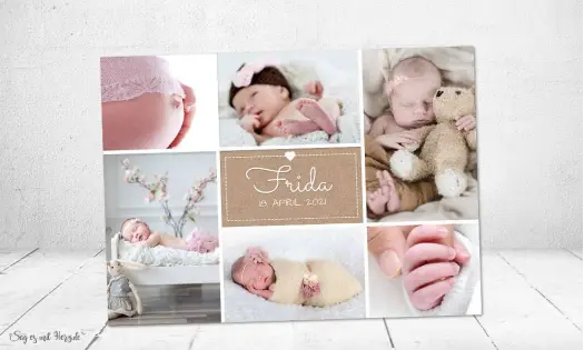 Dankeskarten Geburt Kraftpapier Baby