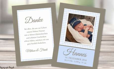 Dankeskarten Geburt Postkarte