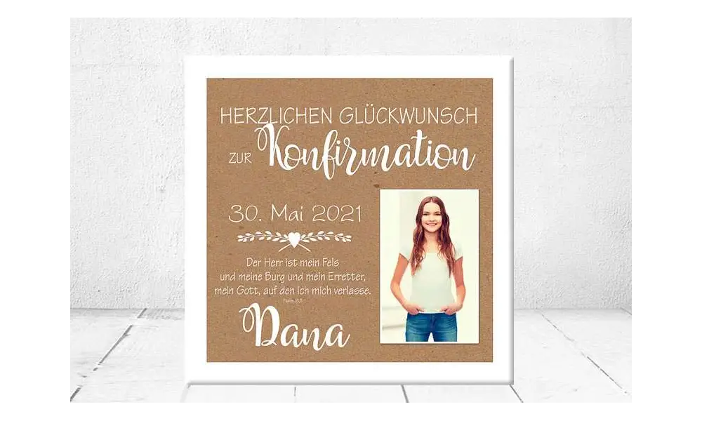 Geschenk Konfirmation Patenkind Kommunion Junge Mädchen kreativ personalisiert individualisiert