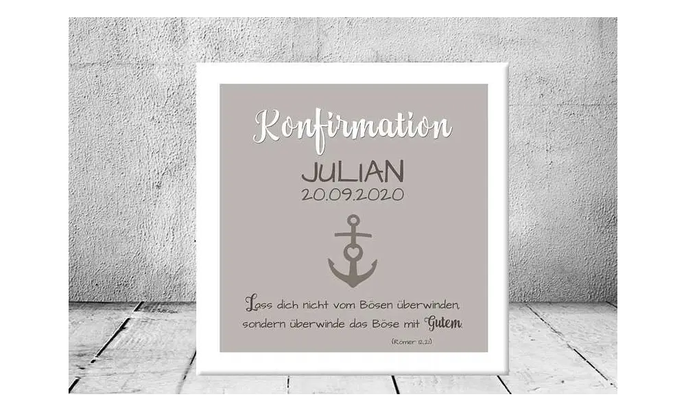 Geschenk Konfirmation Patenkind Kommunion Junge Mädchen kreativ personalisiert individualisiert