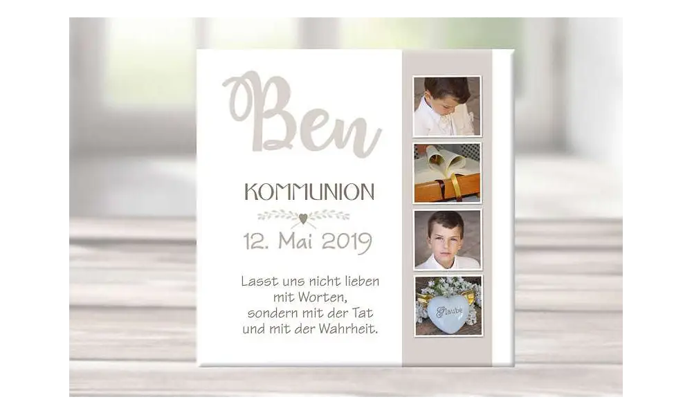 Geschenk Konfirmation Patenkind Kommunion Junge kreativ personalisiert individualisiert