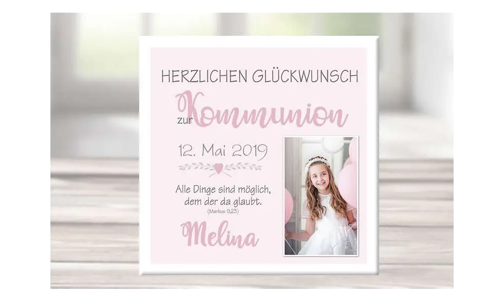 Geschenk Konfirmation Patenkind Kommunion Mädchen kreativ personalisiert individualisiert