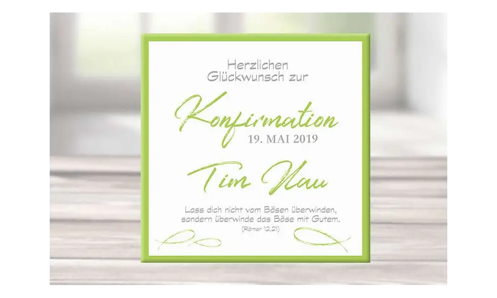Geschenk Konfirmation Patenkind Kommunion Junge kreativ personalisiert individualisiert