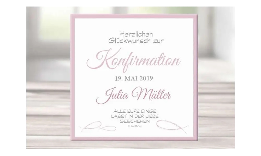 Geschenk Konfirmation Patenkind Kommunion Mädchen kreativ personalisiert individualisiert