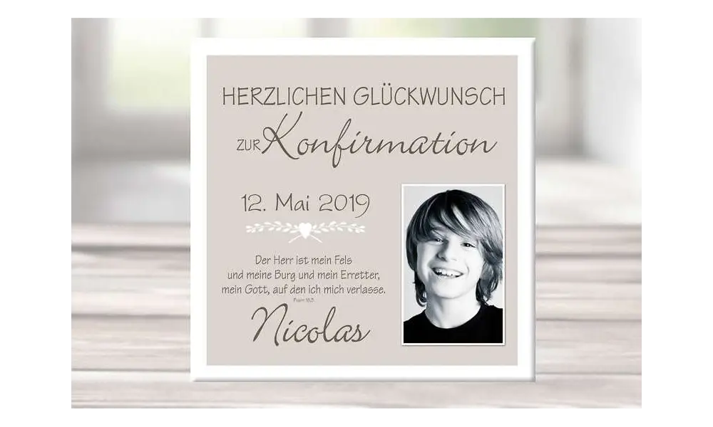 Geschenk Konfirmation Patenkind Kommunion Junge Mädchen kreativ personalisiert individualisiert