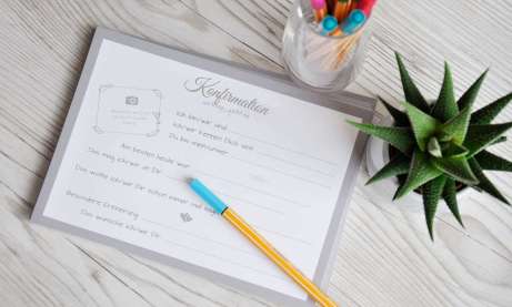 Gästebuch Eintragkarten Kommunion / Konfirmation