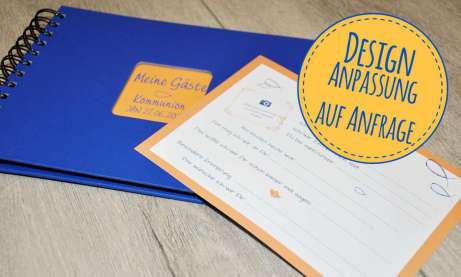 Gästebuch Eintragkarten Kommunion / Konfirmation