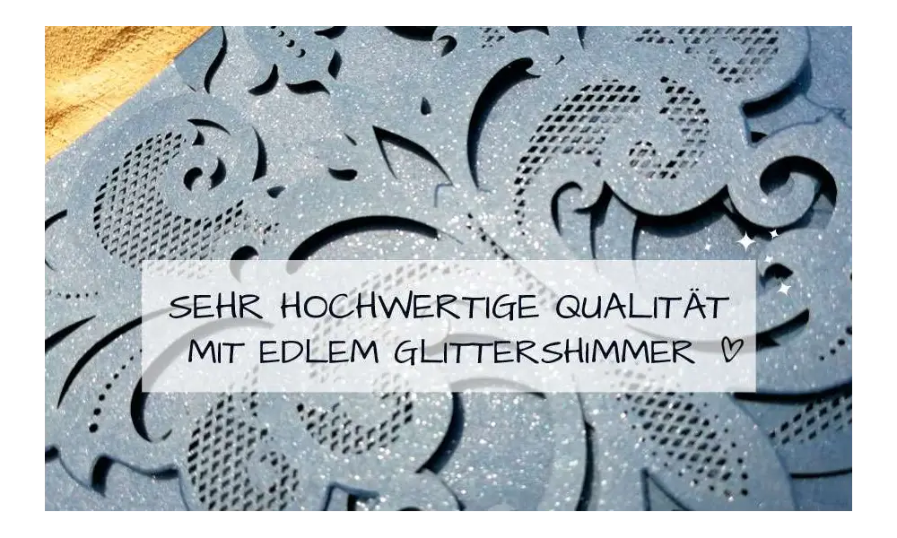 Einladungskarten Hochzeit blau gold Lasercut