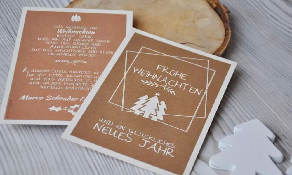 Firmen Weihnachtskarte - Kraftpapier individuell gestalten lassen